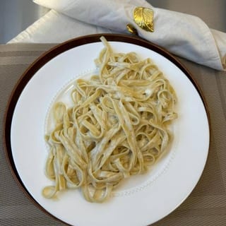 Blue Cheese and Parmesan Fettuccine