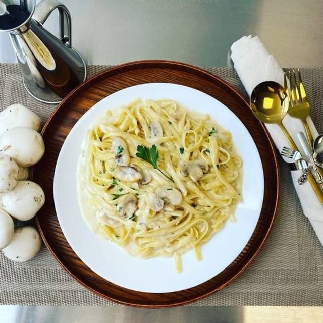 Mushrooms & Truffle Fettuccine.