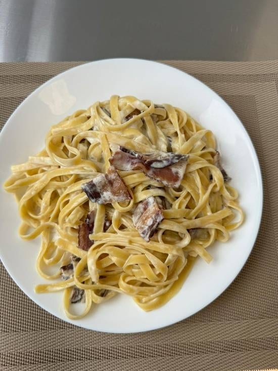 Blue Cheese & Bacon Fettuccine.