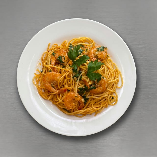 Spaghetti Shrimp Scampi.